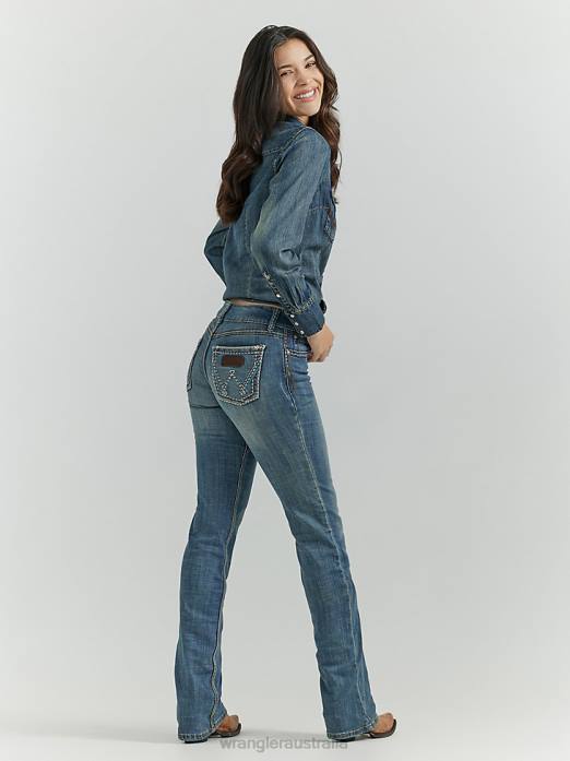Retro Sadie Jean Women Wrangler RHXV796 Clothing DW Wash (07MWZDW)