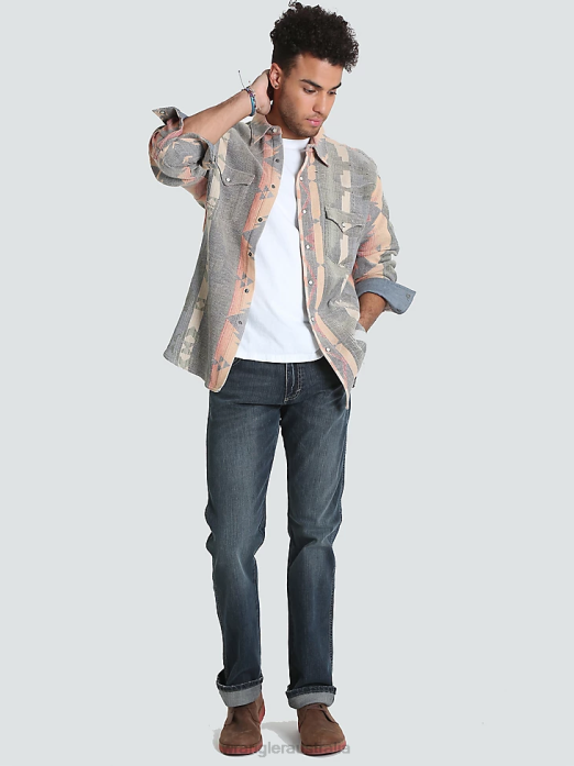 Retro Slim Fit Straight Leg Jean Men Wrangler RHXV32 Clothing Jerome (88MWZJM)