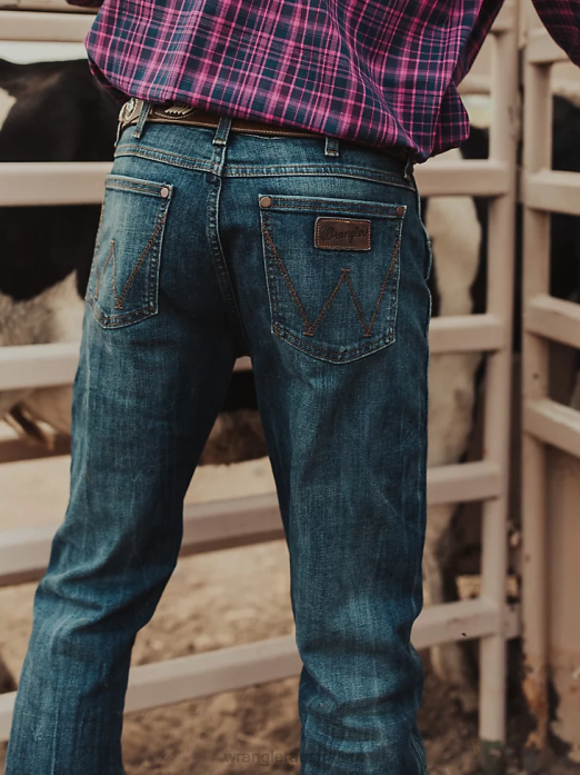 Retro Slim Fit Straight Leg Jean Men Wrangler RHXV35 Clothing Daniels (88MWZDN)