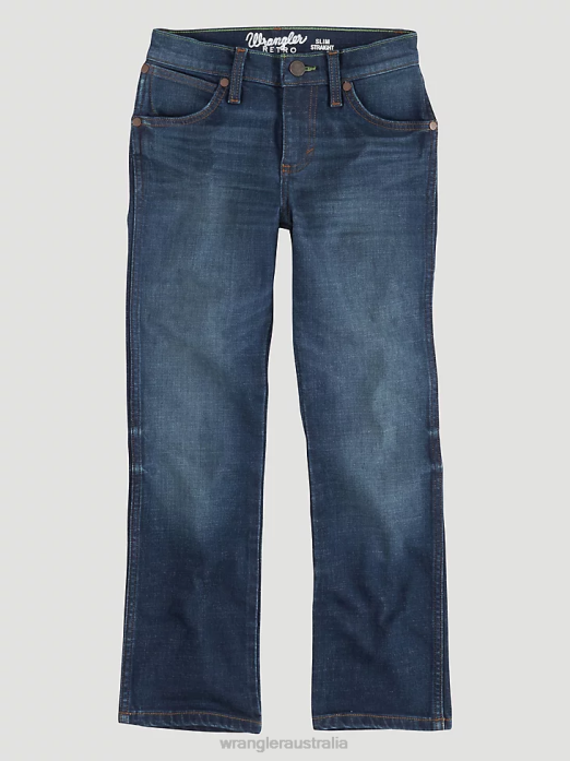 Retro Slim Straight Jean Boys Wrangler RHXV1066 Clothing Stone (112323567T)