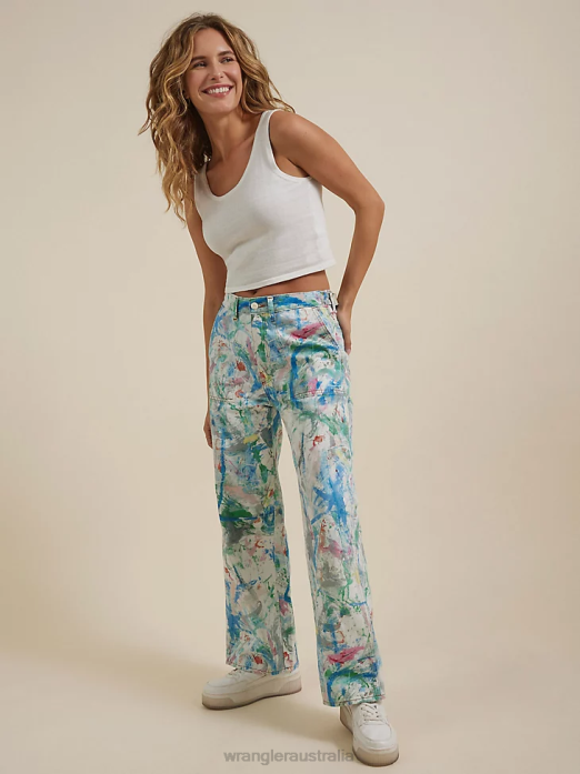 Reworked Short Women Wrangler RHXV822 Clothing Light Stone (WBRWSLS)