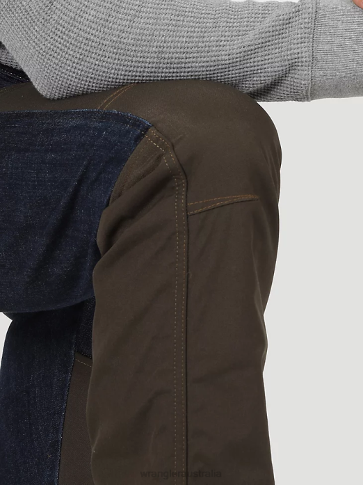 Rugged Wear Regular Fit Straight Leg Canvas Pant Men Wrangler RHXV650 Clothing Moss (31100MS)