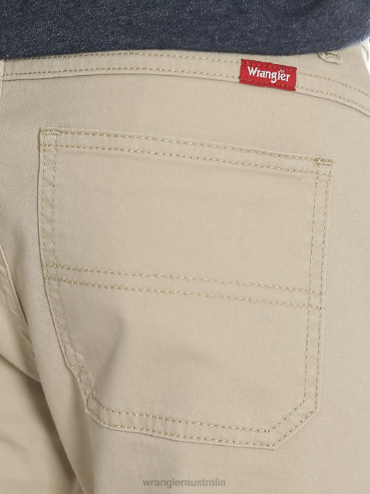 Slim Straight Stretch Cargo Pant Boys Wrangler RHXV957 Clothing Buff (9RKBWBF)