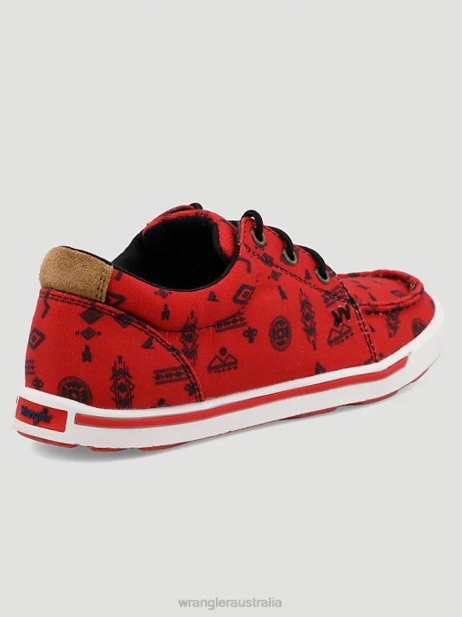 Southwestern Print Low Top Sneaker Women Wrangler RHXV931 Footwear Red/Black (112318572)