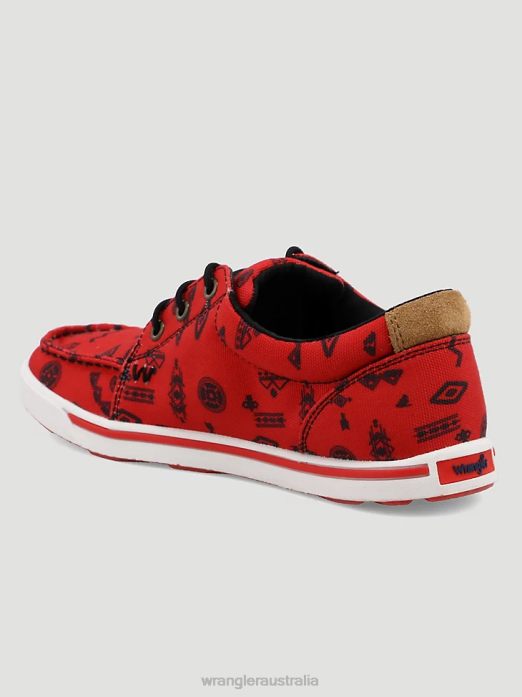 Southwestern Print Low Top Sneaker Women Wrangler RHXV931 Footwear Red/Black (112318572)