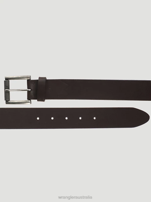 Stitched Leather Belt Men Wrangler RHXV700 Accessories Brown (112347106)