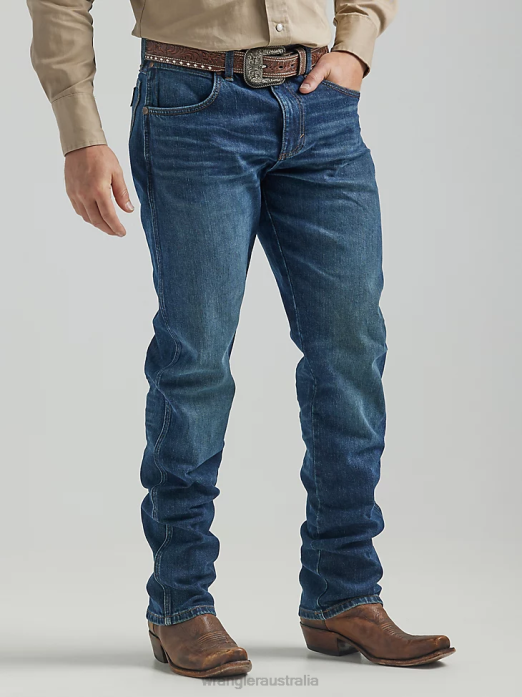The Retro Premium Jean Slim Straight Men Wrangler RHXV74 Clothing Blue Dasher (112325786)