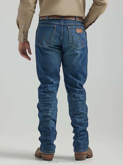 The Retro Premium Jean Slim Straight Men Wrangler RHXV74 Clothing Blue Dasher (112325786)