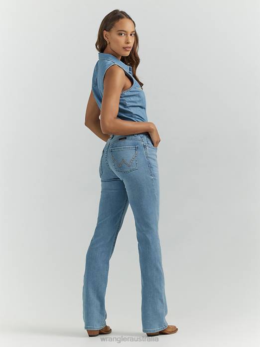 Ultimate Riding Jean Willow Women Wrangler RHXV787 Clothing Light Wash (112315011)