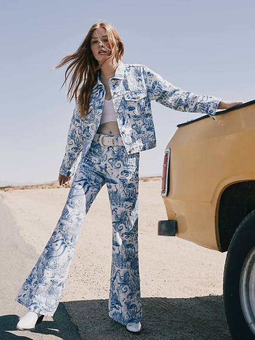 Western Crop Shacket Women Wrangler RHXV856 Clothing Icy Shade (112333571)