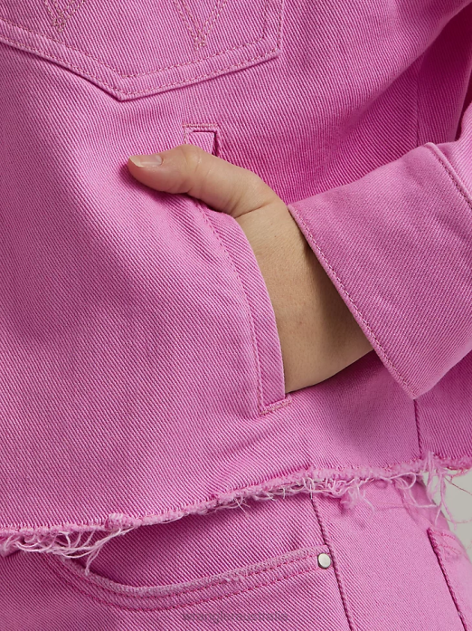 Western Crop Shacket Women Wrangler RHXV857 Clothing Berry (112333570)