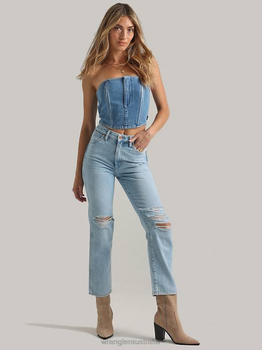 Wild West 603 Destructed Jean Women Wrangler RHXV777 Clothing Bad Intentions (112334578)