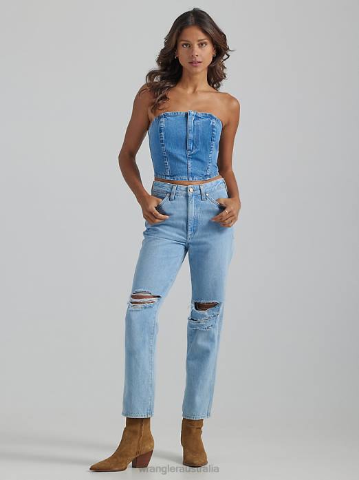 Wild West 603 Destructed Jean Women Wrangler RHXV777 Clothing Bad Intentions (112334578)