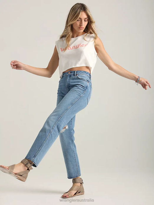 Wild West 603 Destructed Jean Women Wrangler RHXV778 Clothing Lost Control (112334567)