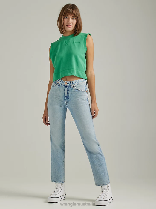 Wild West 603 High Rise Straight Jean Women Wrangler RHXV765 Clothing Honolua (112334569)