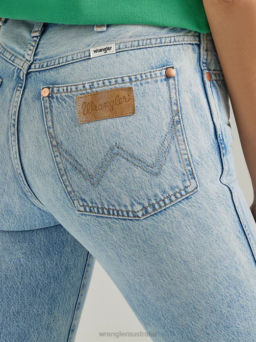 Wild West 603 High Rise Straight Jean Women Wrangler RHXV765 Clothing Honolua (112334569)