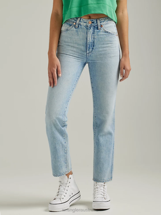 Wild West 603 High Rise Straight Jean Women Wrangler RHXV765 Clothing Honolua (112334569)