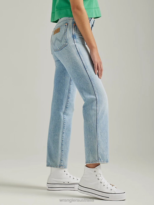 Wild West 603 High Rise Straight Jean Women Wrangler RHXV765 Clothing Honolua (112334569)