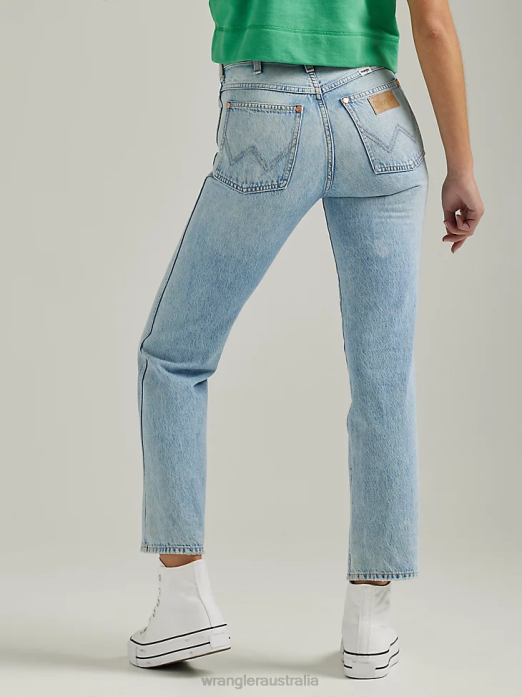 Wild West 603 High Rise Straight Jean Women Wrangler RHXV765 Clothing Honolua (112334569)