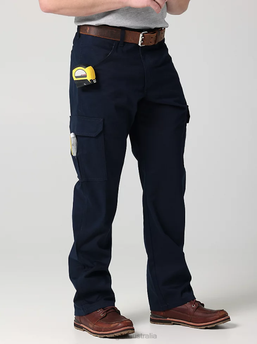 Workwear Twill Cargo Pant Men Wrangler RHXV690 Clothing Dark Sapphire (112320219)