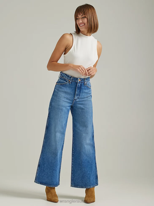 Worldwide 661 High Rise Wide Leg Jean Women Wrangler RHXV771 Clothing Preloved (112334587)