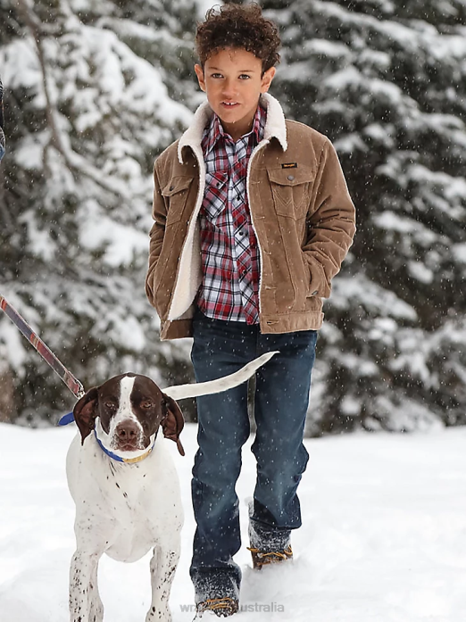 Retro Slim Straight Jean Boys Wrangler RHXV1066 Clothing Stone (112323567T)