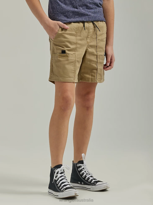 Utility Short (Husky) Boys Wrangler RHXV1035 Clothing Petrified Oak (112335699)