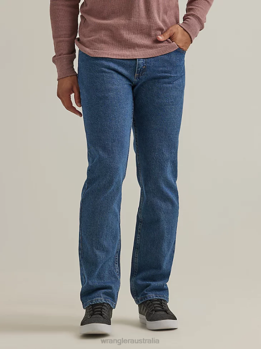 Authentics Regular Fit Flex Jean Men Wrangler RHXV131 Clothing Dark Stonewash (10ZM100DX)