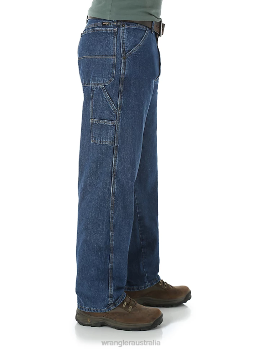 Carpenter Jean Men Wrangler RHXV94 Clothing Stone Wash (MGW40SW)