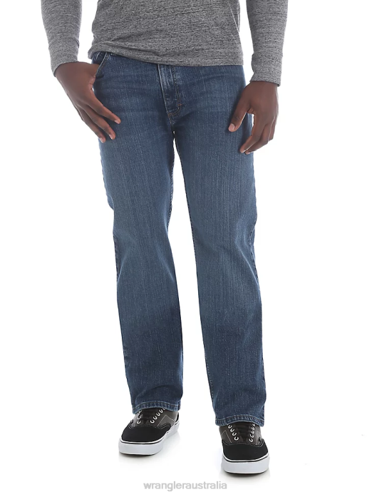 Five Star Premium Denim Flex For Comfort Regular Fit Jean Men Wrangler RHXV139 Clothing Dark Stonewash (96FXVSD)