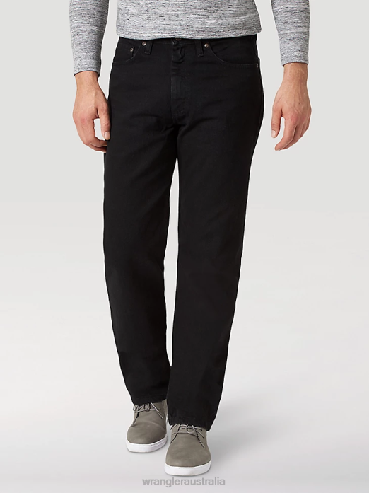 Five Star Premium Denim Relaxed Fit Jean Men Wrangler RHXV87 Clothing Coal Black (97601CB)