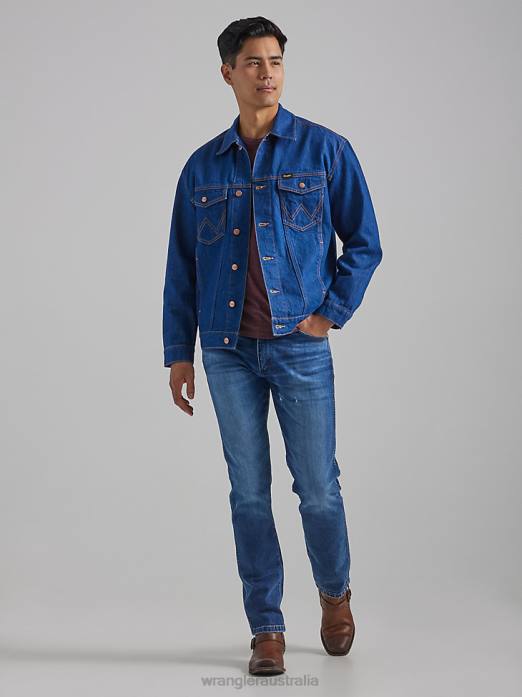 Larston Slim Tapered Jean Men Wrangler RHXV59 Clothing Darkly Worn (112335474)