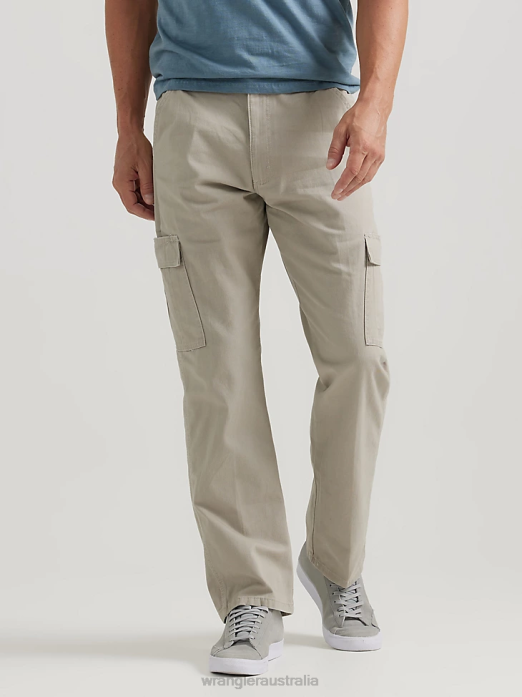 Authentics Relaxed Cargo Pant Men Wrangler RHXV241 Clothing Khaki Dust (10ZM6LGKD)