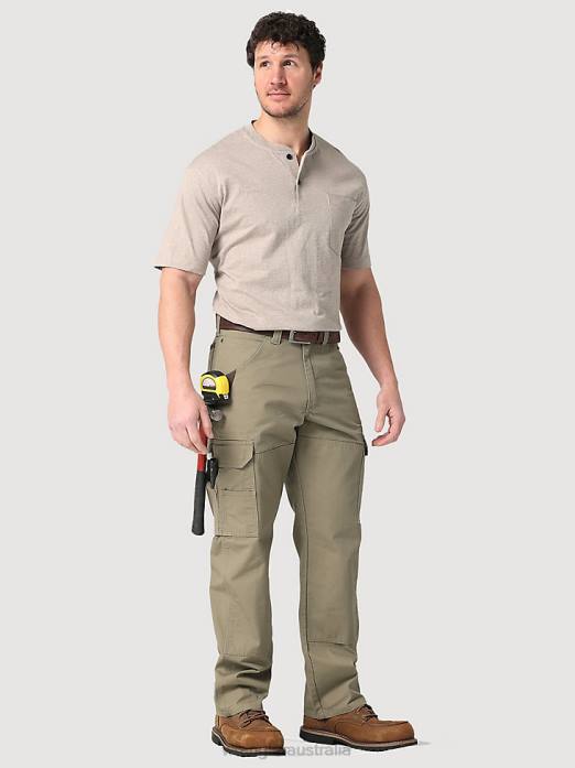 Workwear Ranger Pant Men Wrangler RHXV687 Clothing Bark (10WMWR1BR)