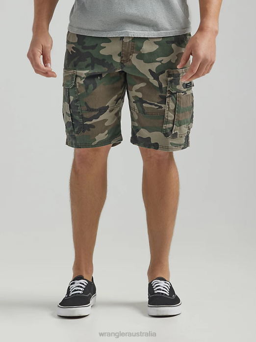 Five Star Premium Cargo Short Men Wrangler RHXV518 Clothing Green Brown Camo (112336219)