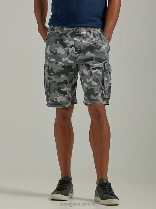 Free To Stretch Drawstring Cargo Short Men Wrangler RHXV554 Clothing Monument Camo (112336239)