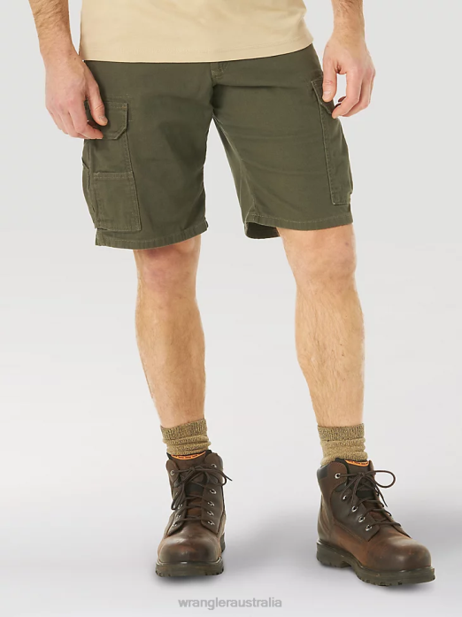 RIGGS Workwear Stretch Ranger Cargo Short Men Wrangler RHXV537 Clothing Loden (3W362LD)