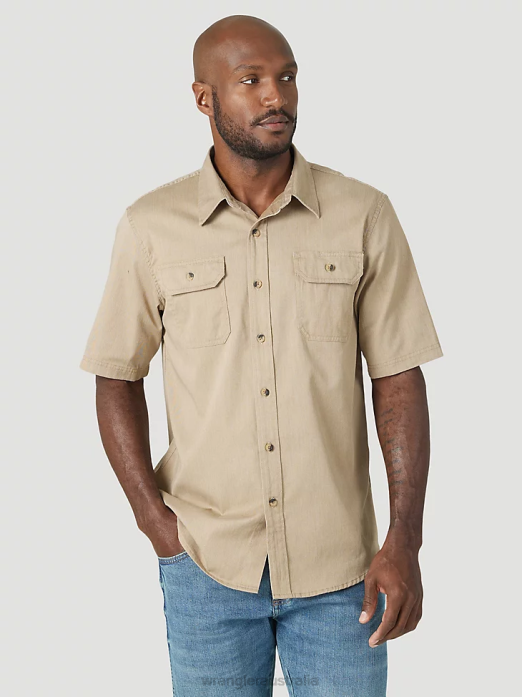 Epic Soft Flex Twill Shirt Men Wrangler RHXV360 Clothing Elmwood Heather (112315232)