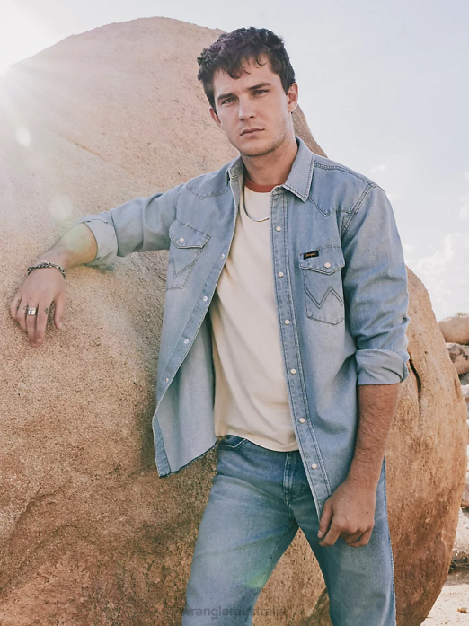 Heritage Workshirt Men Wrangler RHXV475 Clothing Sunfade (112335476)