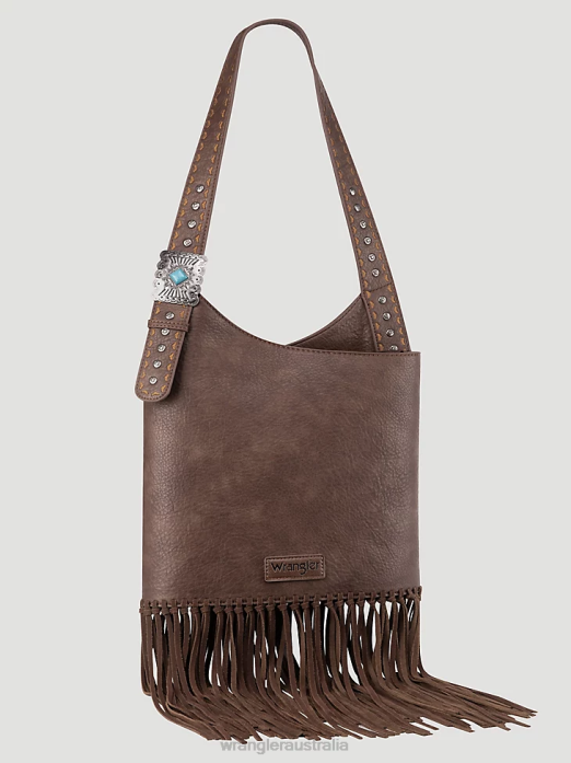 Fringe Studded Cross Body Women Wrangler RHXV910 Accessories Brown (112351729)