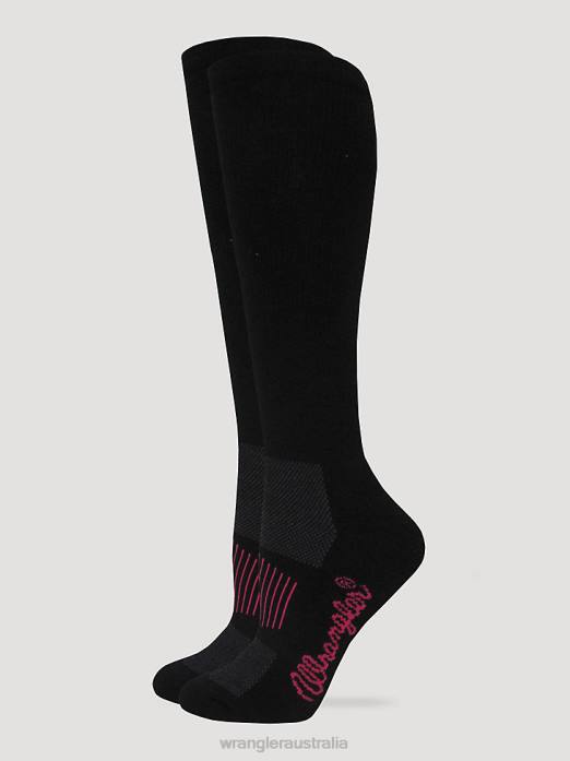 Western Boot Sock Women Wrangler RHXV927 Accessories Black (SOW003B)