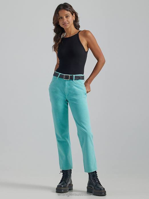 Wild West 603 High Rise Straight Jean Women Wrangler RHXV767 Clothing Aquarius (112334577)