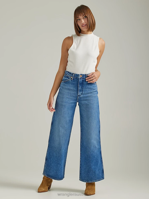 Worldwide 661 High Rise Wide Leg Jean Women Wrangler RHXV771 Clothing Preloved (112334587)