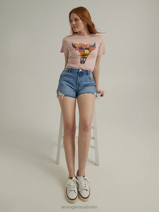 High Rise Vintage Cut-Off Short Women Wrangler RHXV840 Clothing Marigold (112333490)